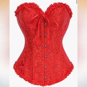 Women’s Red Lace Corset Top